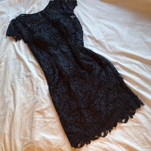 Patra Crocheted Blue Dress